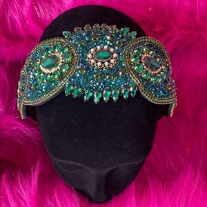 Elegant Green Rhinestone Headband